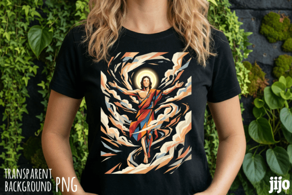 Christian Jesus Halo Abstract PNG