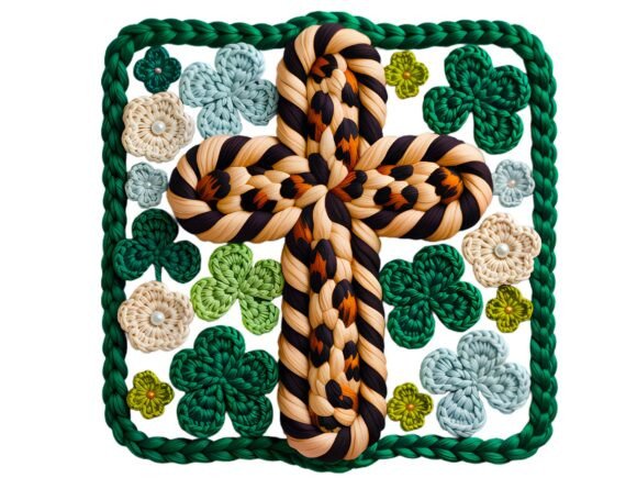 Faux Yarn St Patrick s Day Christian PNG for T-Shirt Designs