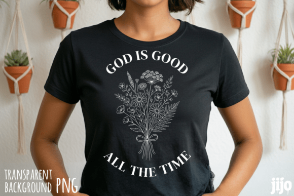 God Christian Flowers Faith PNG T-Shirt Designs