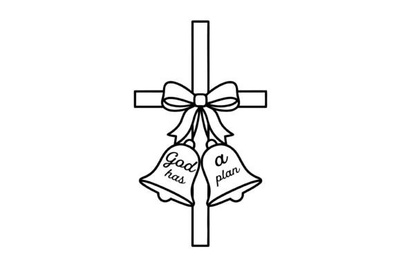 God Has a Plan Christian Cross with Bell T-Shirt Designs