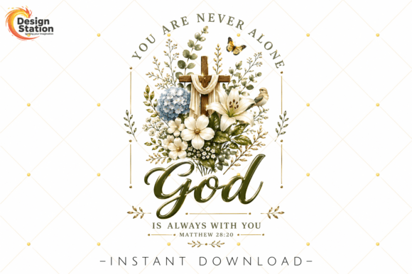 God is Always with You Shirt PNG for T-Shirt Designs