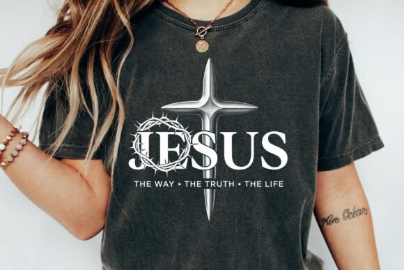 Jesus Crown Cross Faith Design for T-Shirt Designs