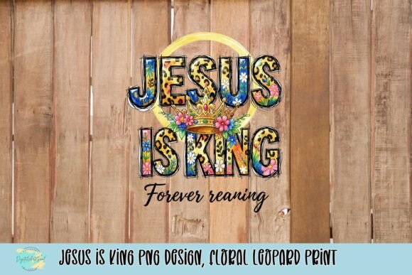 Jesus is King PNG Design for T-Shirt Designs