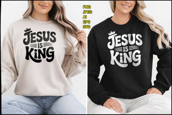 Jesus is King Typography for T-Shirt Designs