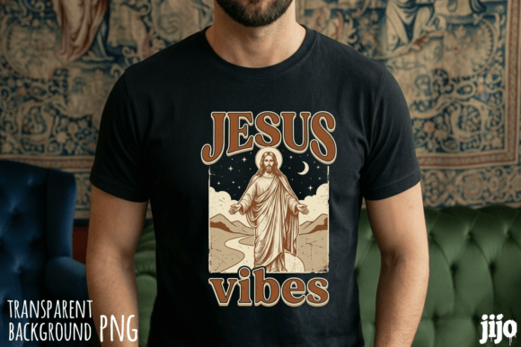 Jesus Vibes Christian Faith PNG T-Shirt Designs