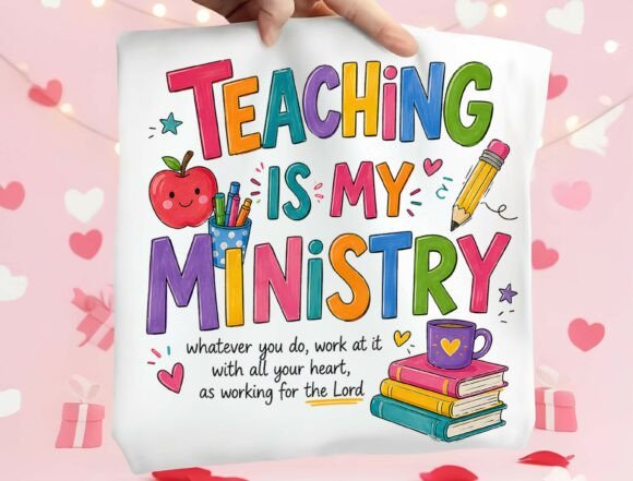 Teaching is My Ministry PNG for T-Shirt Designs